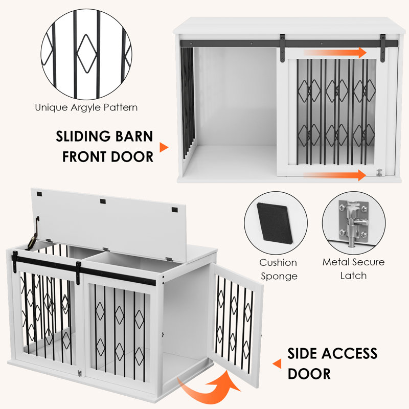 Dog crate with barn door online